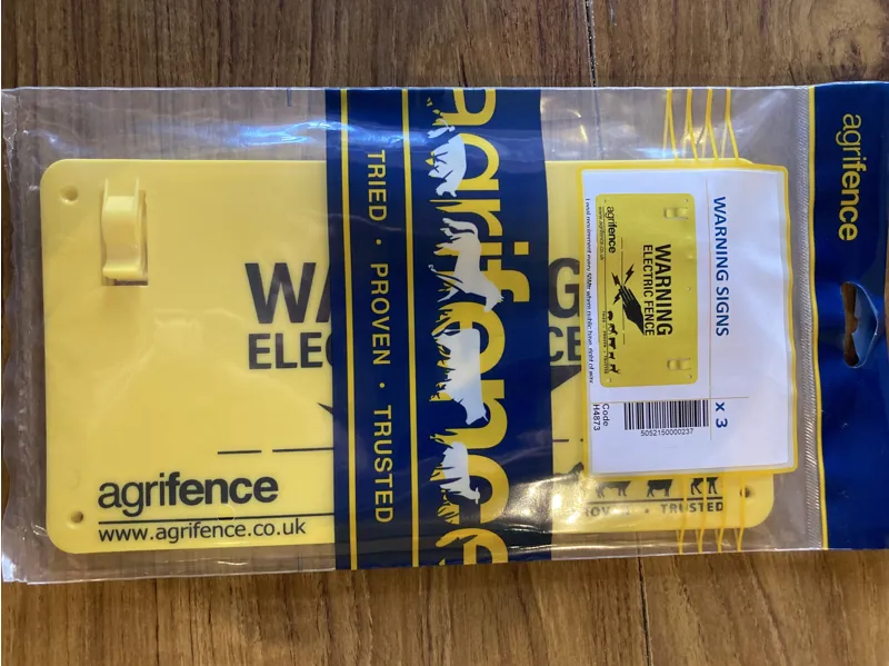 Agrifence Warning Signs 3Pk